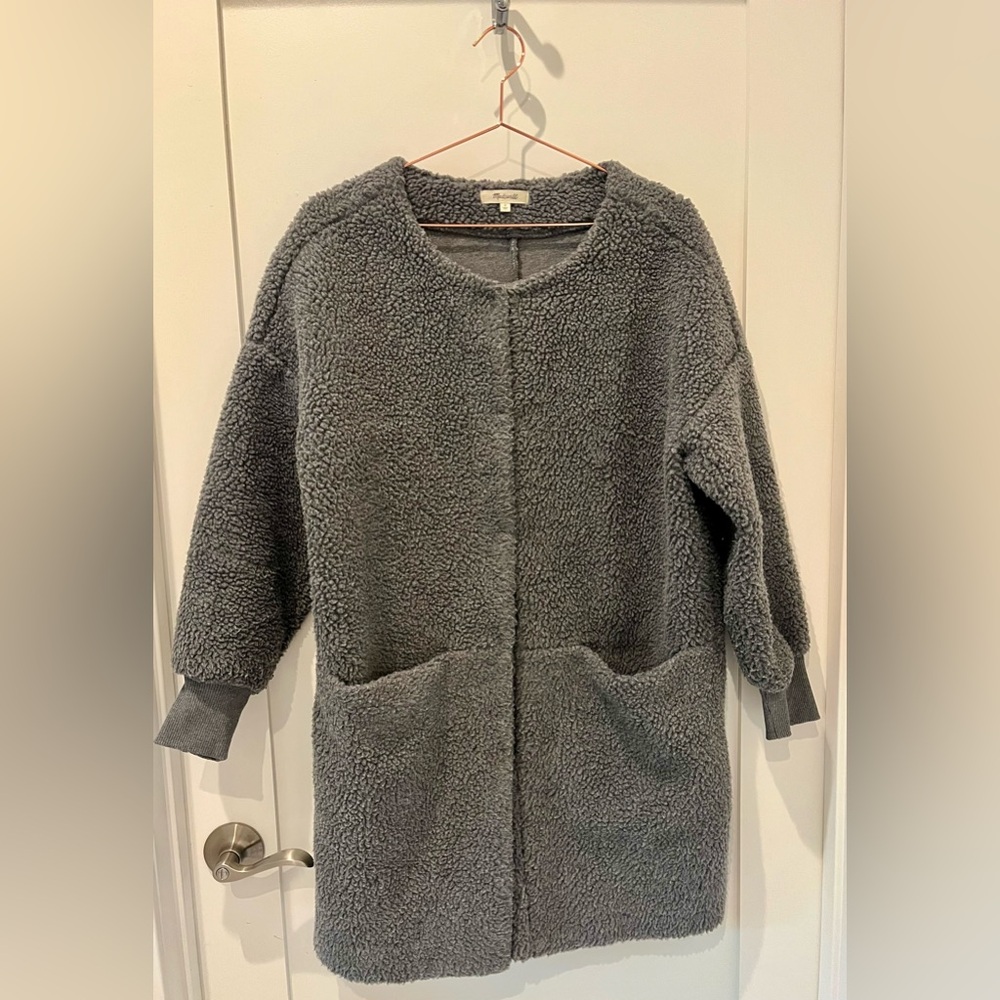 Madewell Bonded Sherpa Cocoon Coat